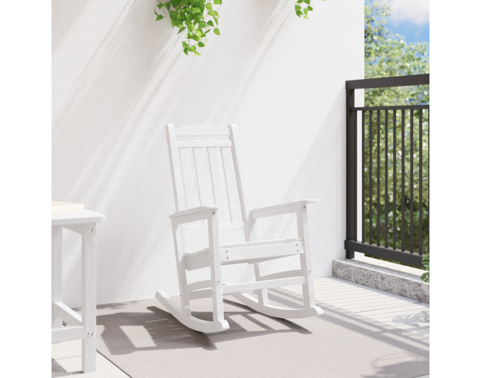 Sonata H Люлеещ се стол Бял 70x92x108 см HDPE