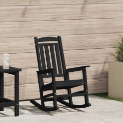 Sonata H Люлеещ се стол за градина Черен 70x92x108 см HDPE - Scaune de grădină
