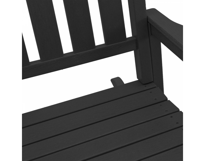 Sonata H Люлеещ се стол за градина Черен 70x92x108 см HDPE
