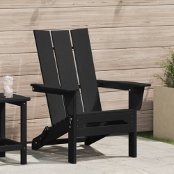 Sonata H Сгъваем Adirondack стол Черен 74.5x80.5x90 см HDPE - Scaune de grădină