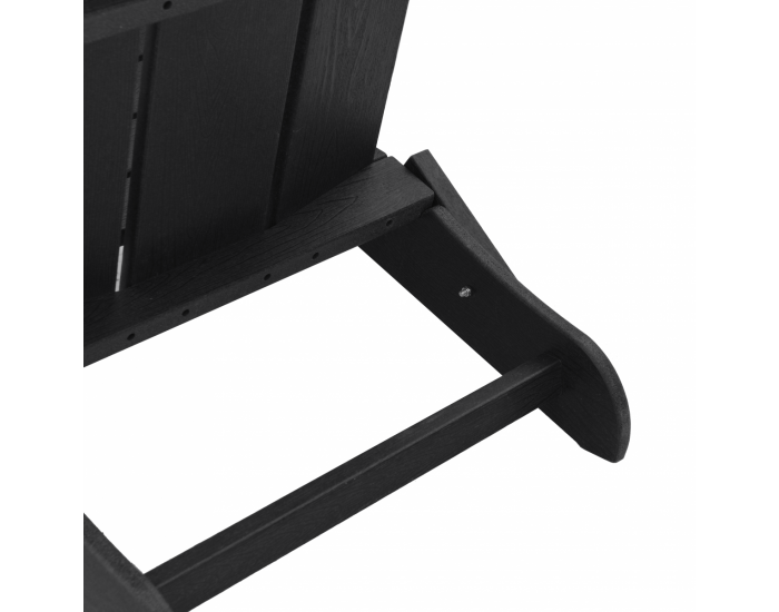 Sonata H Сгъваем Adirondack стол Черен 74.5x80.5x90 см HDPE