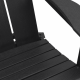 Sonata H Сгъваем Adirondack стол Черен 74.5x80.5x90 см HDPE
