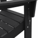 Sonata H Сгъваем Adirondack стол Черен 74.5x80.5x90 см HDPE