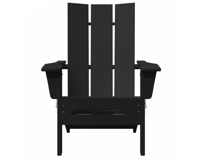 Sonata H Сгъваем Adirondack стол Черен 74.5x80.5x90 см HDPE