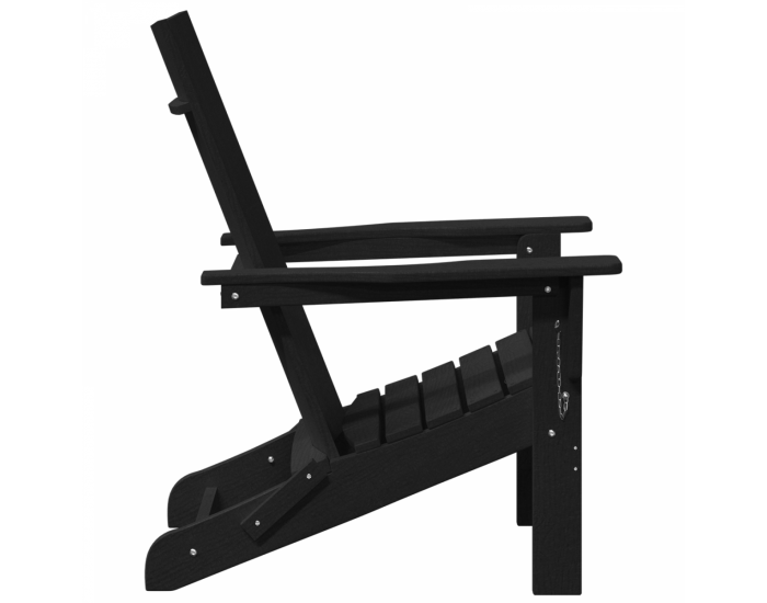 Sonata H Сгъваем Adirondack стол Черен 74.5x80.5x90 см HDPE