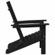 Sonata H Сгъваем Adirondack стол Черен 74.5x80.5x90 см HDPE