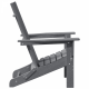 Sonata H Сгъваем Adirondack стол Светло сиво 74.5x80.5x90 см HDPE