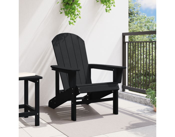 Sonata H Стол Adirondack Черен 74x82x91 см HDPE