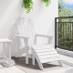 Sonata H Стол Adirondack с подложка за крака Бял HDPE