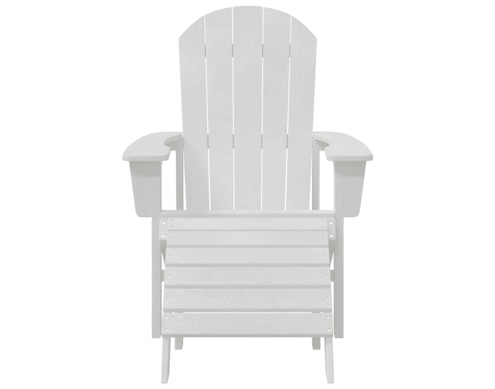 Sonata H Стол Adirondack с подложка за крака Бял HDPE