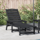 Sonata H Слънчев шезлонг Черен 53x162x98.5 см HDPE