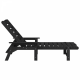 Sonata H Слънчев шезлонг Черен 53x162x98.5 см HDPE