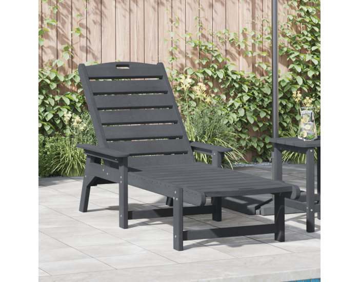 Sonata H Шезлонг за слънце Светлосив 53x162x98.5 см HDPE
