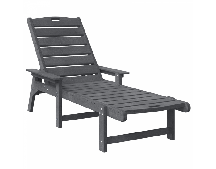Sonata H Шезлонг за слънце Светлосив 53x162x98.5 см HDPE