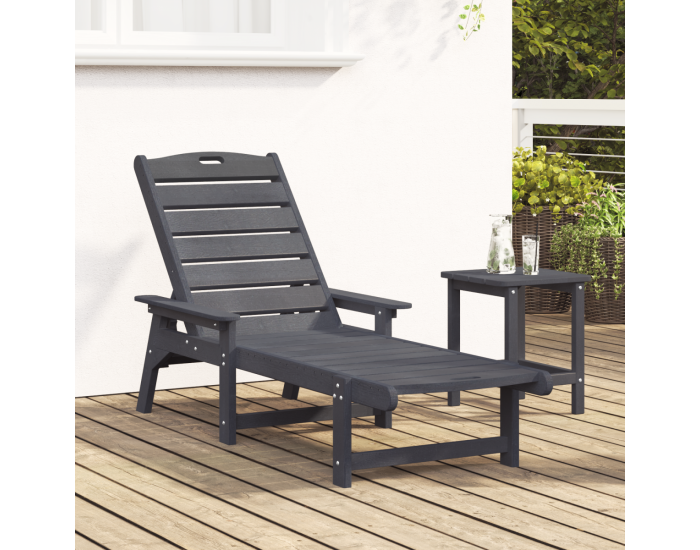 Sonata H Шезлонг за слънце Светлосив 53x162x98.5 см HDPE