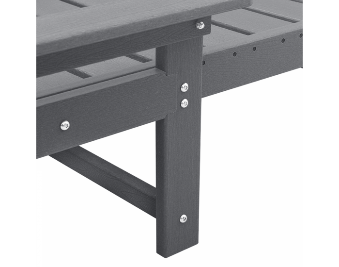 Sonata H Шезлонг за слънце Светлосив 53x162x98.5 см HDPE