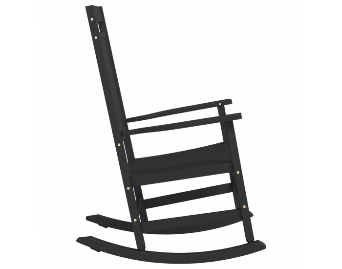 Sonata H Люлеещ се стол за градина Черен 65x84x114 см HDPE