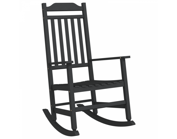 Sonata H Люлеещ се стол за градина Черен 65x84x114 см HDPE