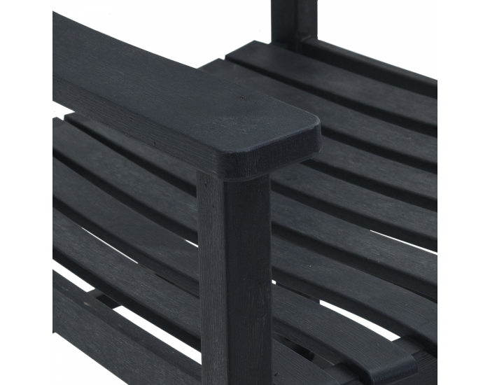 Sonata H Люлеещ се стол за градина Черен 65x84x114 см HDPE