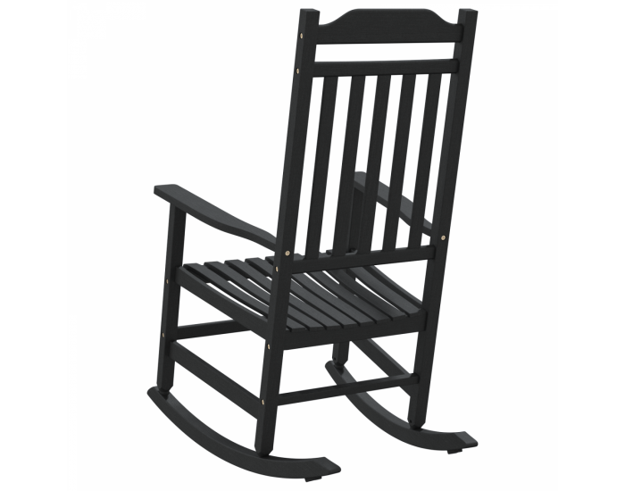 Sonata H Люлеещ се стол за градина Черен 65x84x114 см HDPE