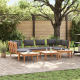 Sonata H Комплект градински пейки от 4 части с възглавници от солидно тиково дърво