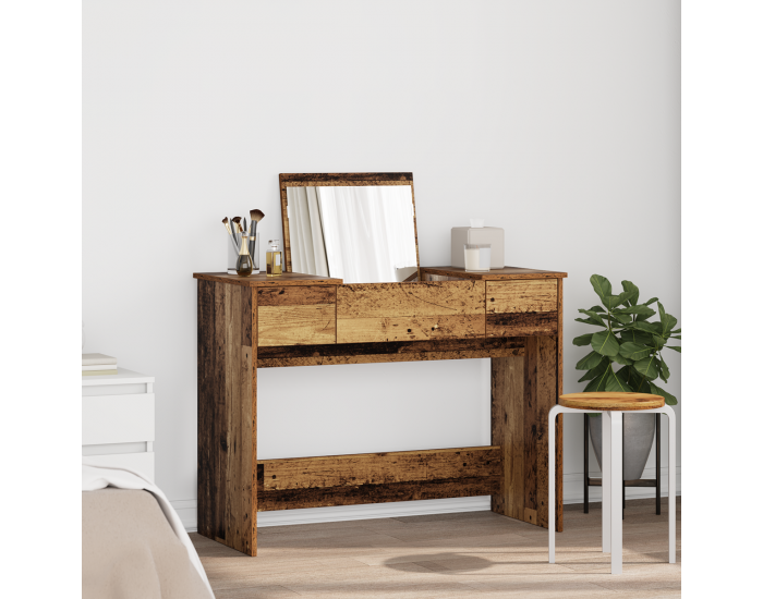 Sonata H Тоалетна маса с огледало Стара дървесина 100x45x76 см