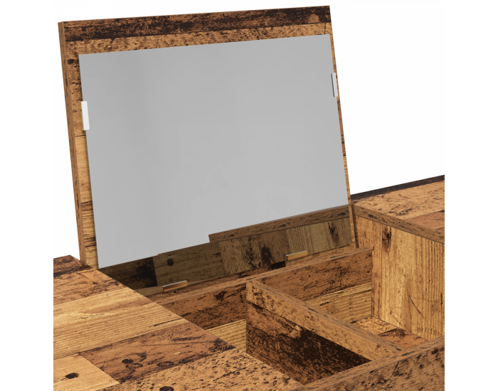 Sonata H Тоалетна маса с огледало Стара дървесина 100x45x76 см