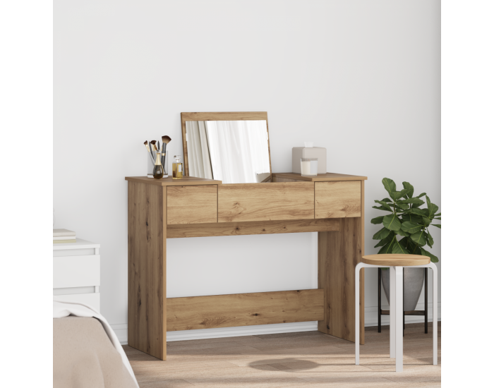 Sonata H Тоалетна маса с огледало Занаятчийски дъб 100x45x76 см