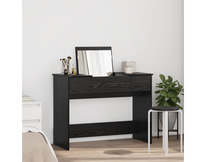 Sonata H тоалетка с огледало Черен дъб 100x45x76 см