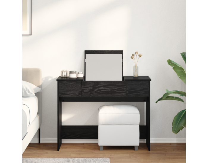Sonata H тоалетка с огледало Черен дъб 100x45x76 см