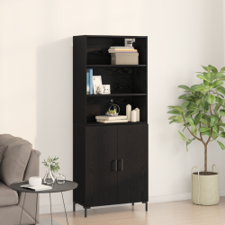 Sonata H Висок шкаф Черен дъб 69.5x34x180 см Инжинерна дървесина - Corpuri, vitrine, biblioteci modulare