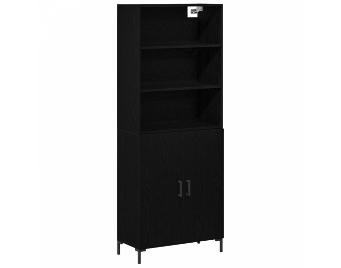 Sonata H Висок шкаф Черен дъб 69.5x34x180 см Инжинерна дървесина