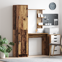 Sonata H Бюро със съхранение старо дърво инжeнерно дърво - Living