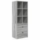 Sonata H Работна маса със съхранение Сив Сонома Дървесни частици