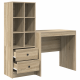 Бюро с рафтове Sonata H Сауномска дъб Инженерна дървесина
