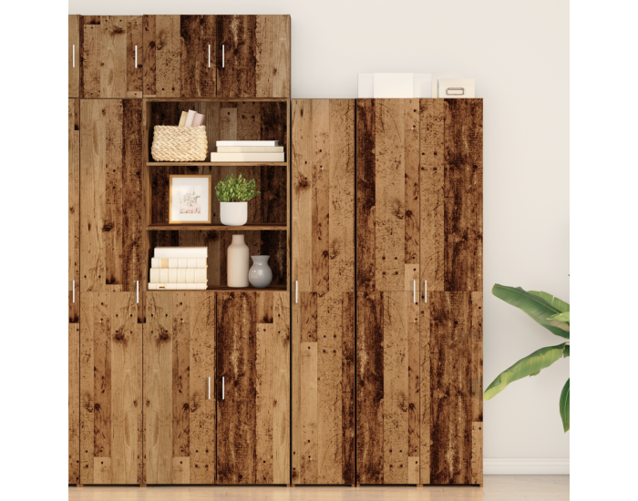Sonata H Висок шкаф от старо дърво 30x42.5x185 см от инженерно дърво