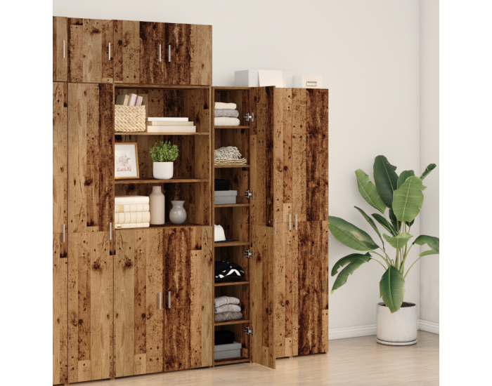 Sonata H Висок шкаф от старо дърво 30x42.5x185 см от инженерно дърво