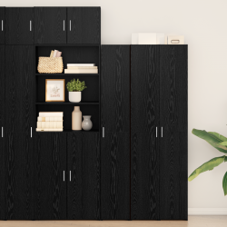Sonata H Висок Бюфет Черен Дъб 30x42.5x185 см Инженерни плочи - Living