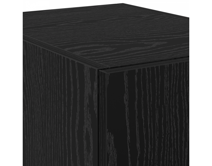 Sonata H Висок Бюфет Черен Дъб 30x42.5x185 см Инженерни плочи
