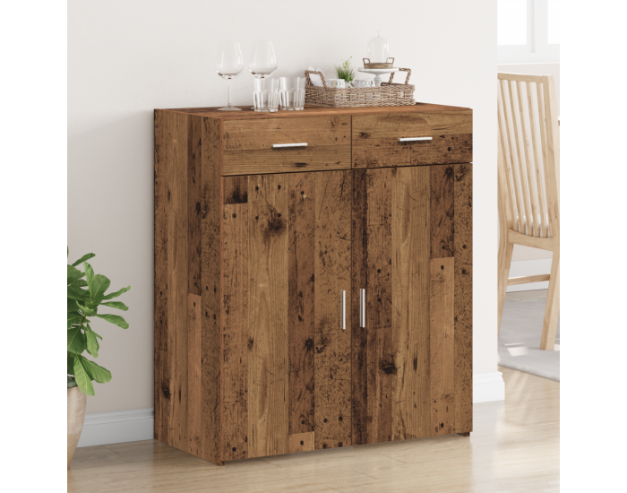 Sonata H Шкаф за съхранение от стара дървесина 80x42.5x93.5 см