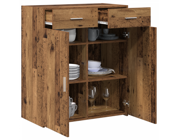 Sonata H Шкаф за съхранение от стара дървесина 80x42.5x93.5 см