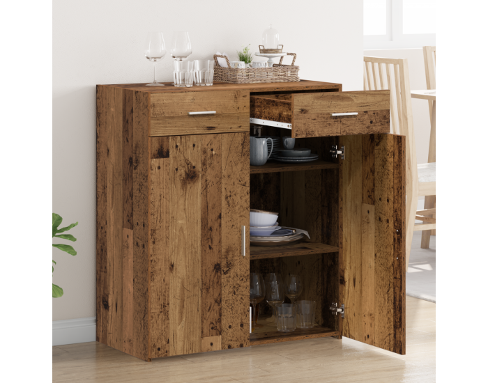Sonata H Шкаф за съхранение от стара дървесина 80x42.5x93.5 см