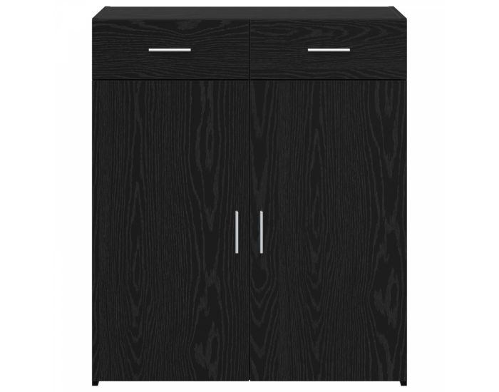 Sonata H съхранителен шкаф Черно дъбово 80x42.5x93.5 см Инженерна дървесина