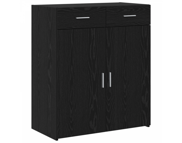 Sonata H съхранителен шкаф Черно дъбово 80x42.5x93.5 см Инженерна дървесина