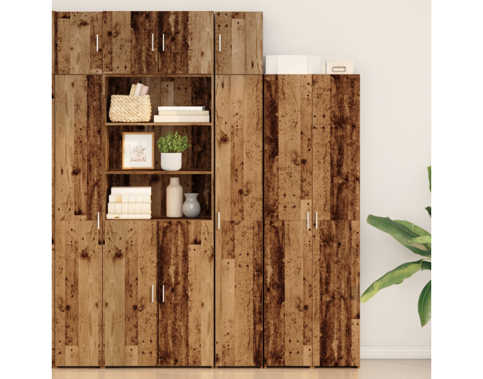 Sonata H Тънък шкаф Стара дървесина 30x42.5x225 см Инженерна дървесина