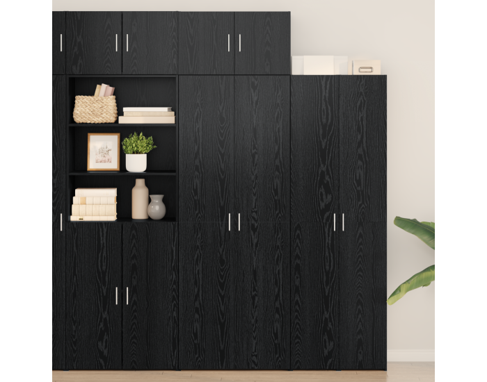 шкаф за съхранение Sonata H Черен дъб 70x42.5x225 см Инженерна дървесина