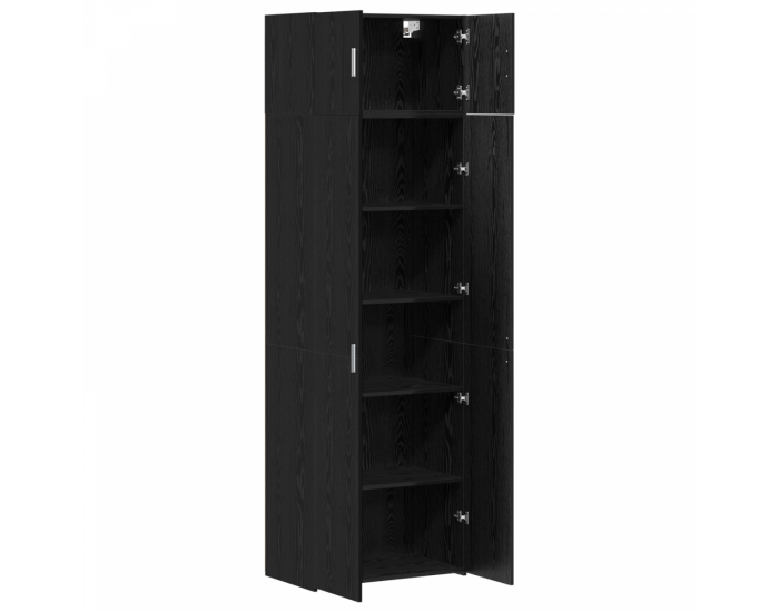 шкаф за съхранение Sonata H Черен дъб 70x42.5x225 см Инженерна дървесина