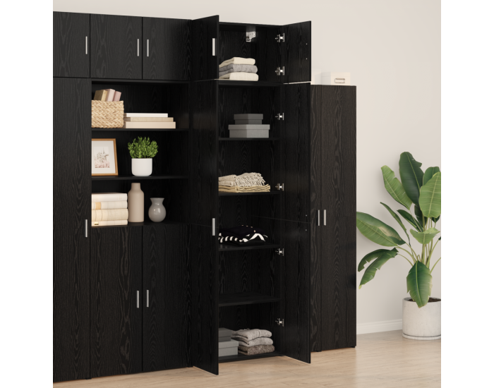 шкаф за съхранение Sonata H Черен дъб 70x42.5x225 см Инженерна дървесина