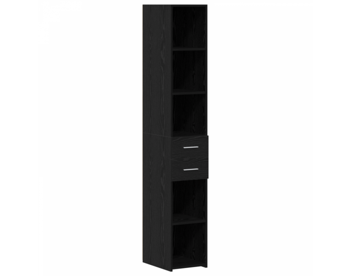 Sonata H Slim Storage Cabinet Черен дъб 30x42.5x225 см Обработена дървесина