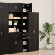 Sonata H Slim Storage Cabinet Черен дъб 30x42.5x225 см Обработена дървесина